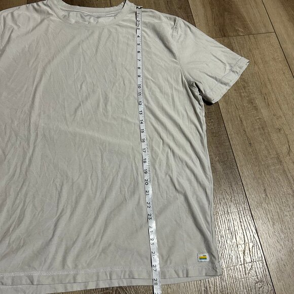 VUORI Light Gray Crewneck Soft Pima Cotton Tuvalu Tee Shirt Men's XL - Picture 6 of 10